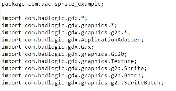 Imports, Sprite