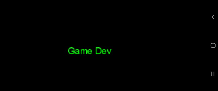 Text Label Stage, Landscape mode