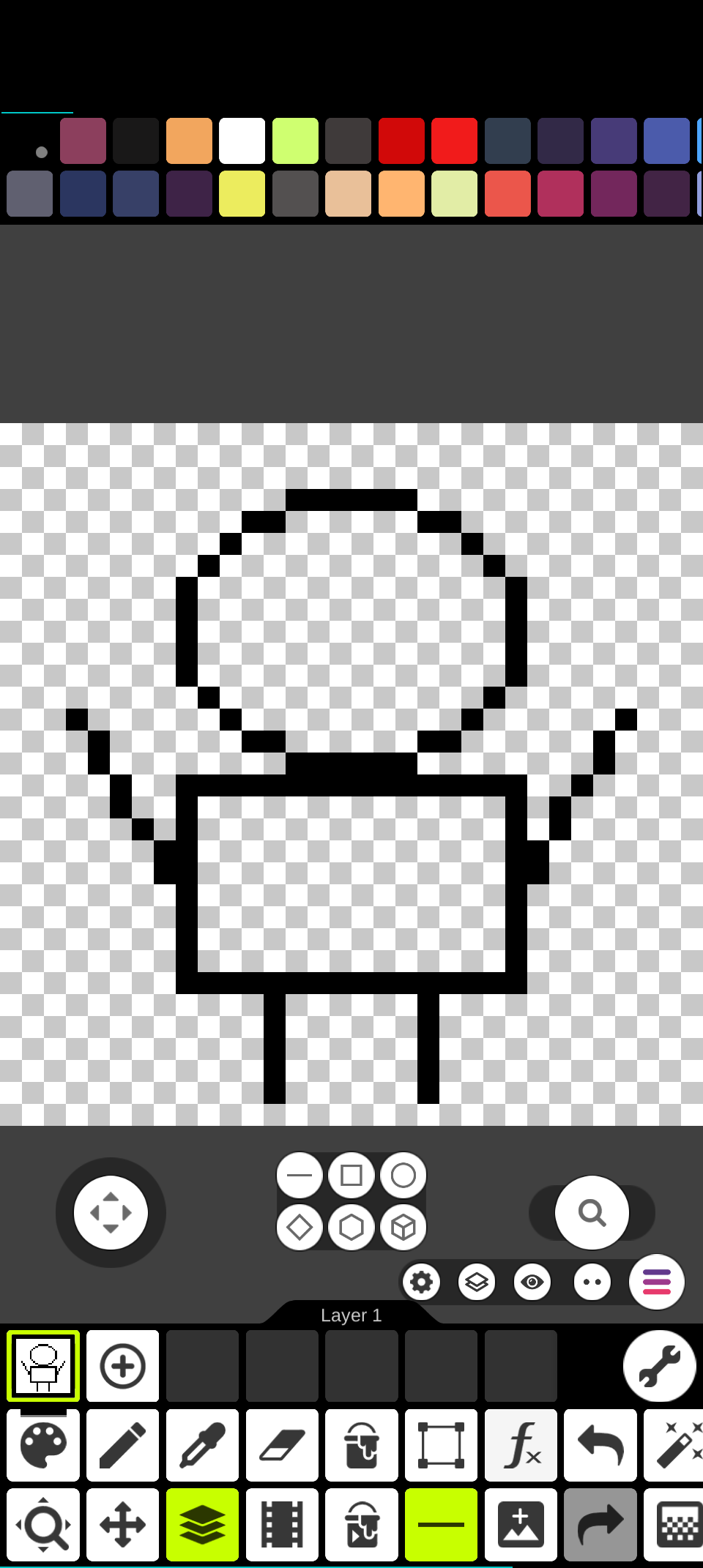 Shapes To Use for Pixel Studio Pixelart Creation
