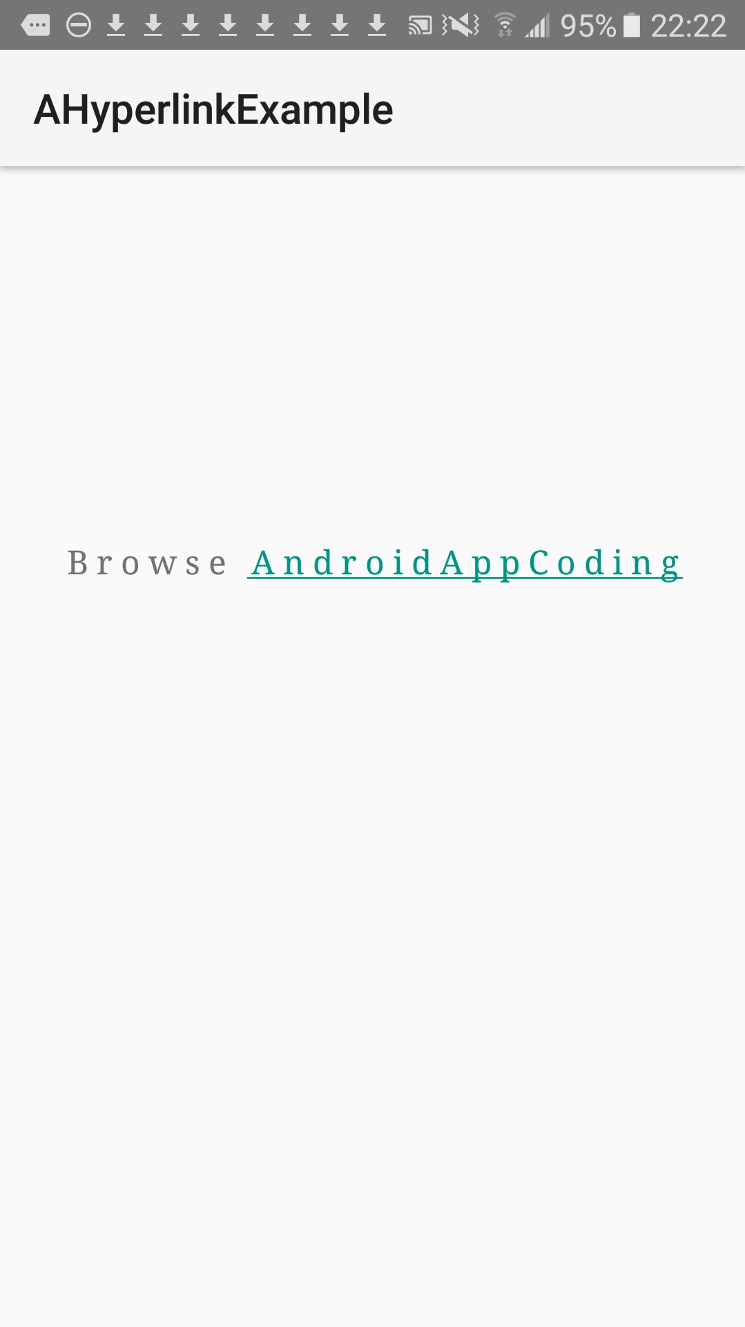 Android Tutorial, Hyperlink