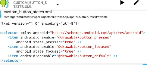 How to make an android button with custom states