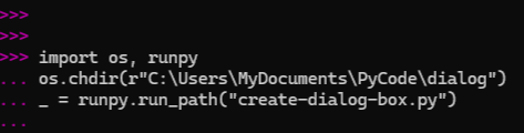 Python3.13 Paste Call Code >>>