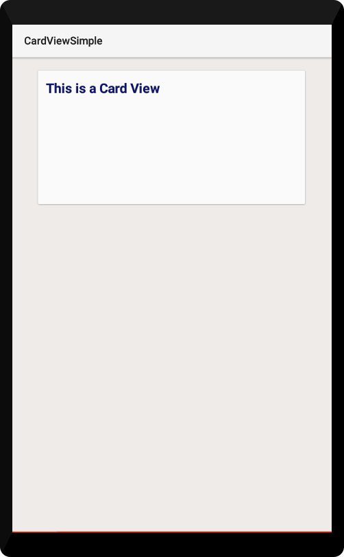 Android Tutorial Simple Card View 