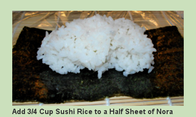how to add sushi rice to nora