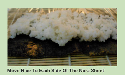 how to add sushi rice to nora, frame 2