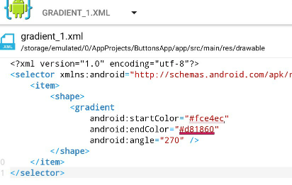 Creating a gradient button in Android