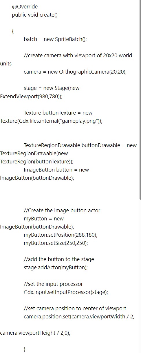 Image Button Stage Create method