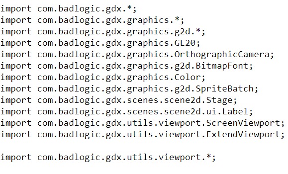 Text Label Stage, imports