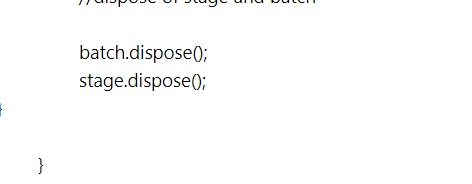 dispose method to game warriors