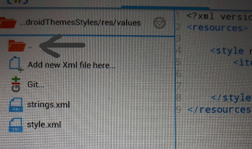 view files in coding editor AIDE