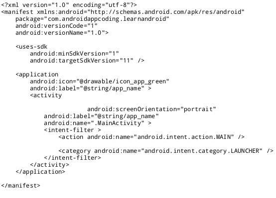 android,changing screen orientation, activity component