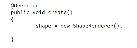 Libgdx, Shape ball, create method