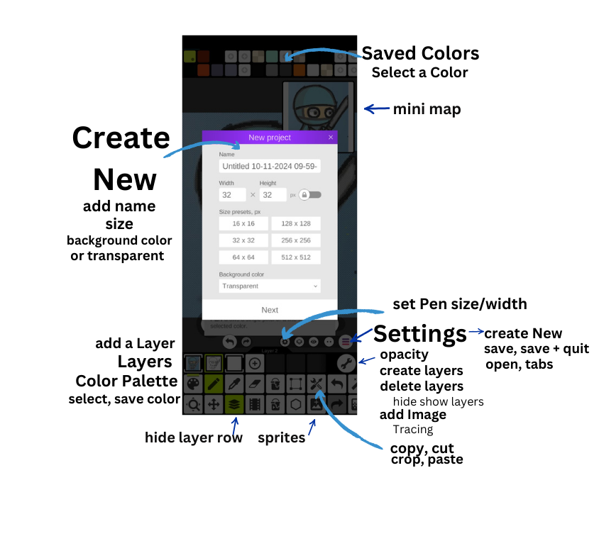 mobile app pixelart maker, Pixel Studio