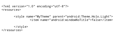 the code for coding a theme holo light
