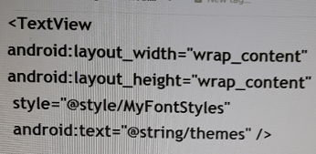 style view code, how to code a style definition